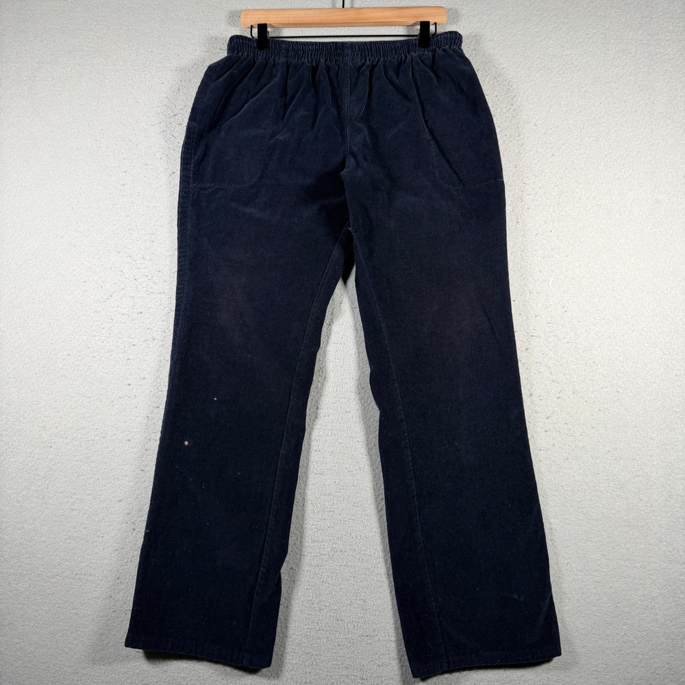 Reyn Spooner Vintage Mens Navy Blue Corduroy Pants Elastic Waist Japan 32x31